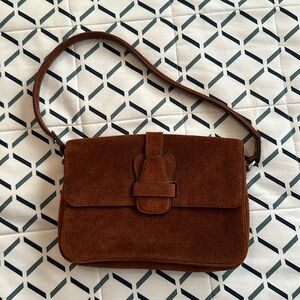 Banana Republic Brown 100% Suede Shoulder Bag
